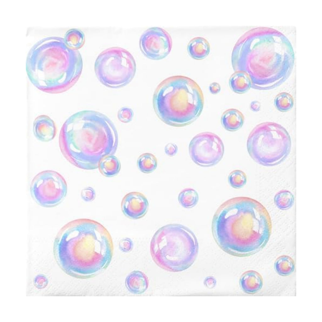 Bubbles Paper Napkins - 50Pcs, 2Ply, 6.5 × 6.5 Inches