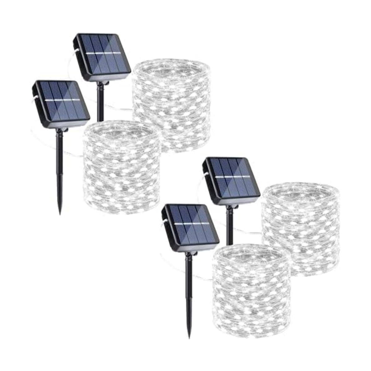 Joomer Solar Fairy Lights, 4Pack Total 104FT 320LED String Lights, White