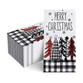 100 PCS Merry Christmas Tree Disposable Paper Napkins, Xmas Bathroom