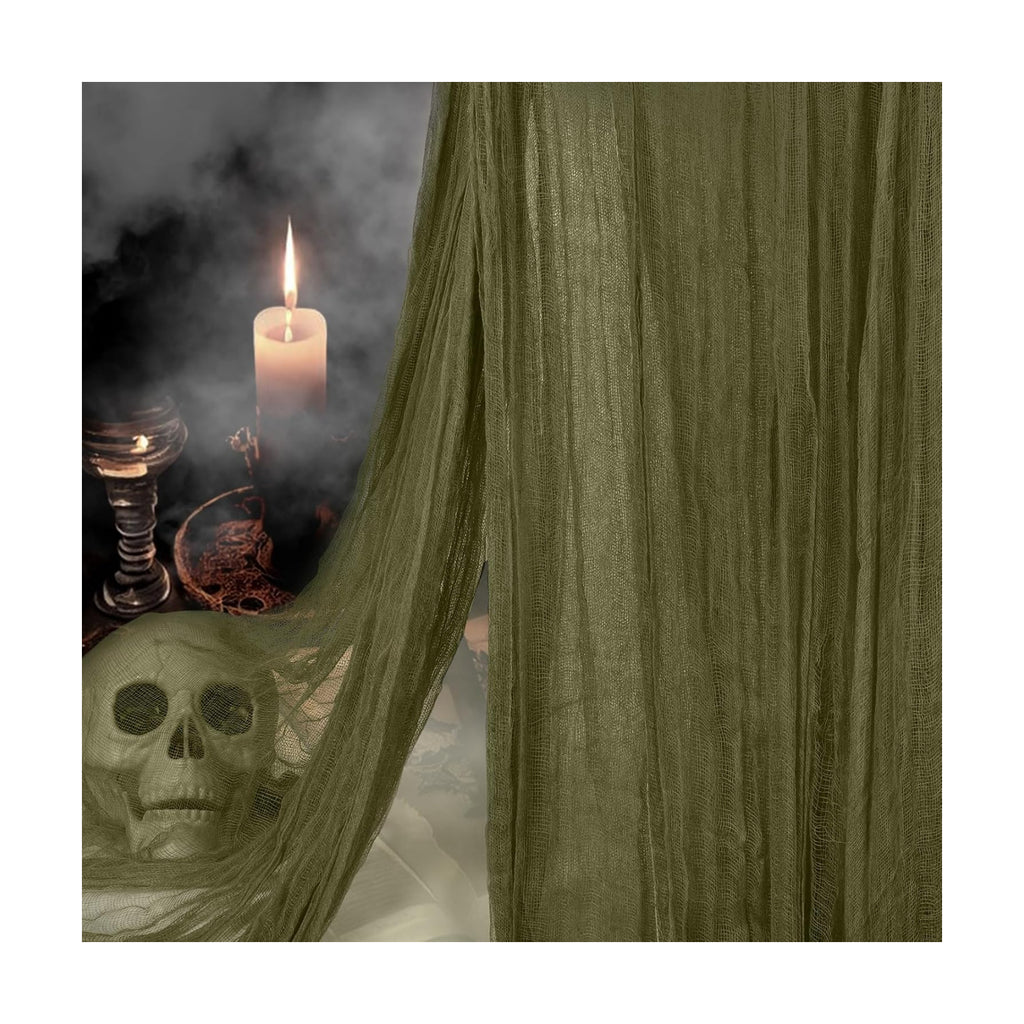 400" x 85" Green Halloween Creepy Cloth for Indoor Outdoor Decoration