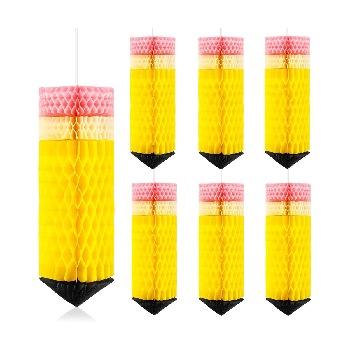 JULMELON 6 Pcs Back to School Hanging Pencil Lanterns for Classroom Decor