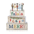 Lineshading 4 Pcs Wooden Nutcracker Block Signs Christmas Farmhouse Decor