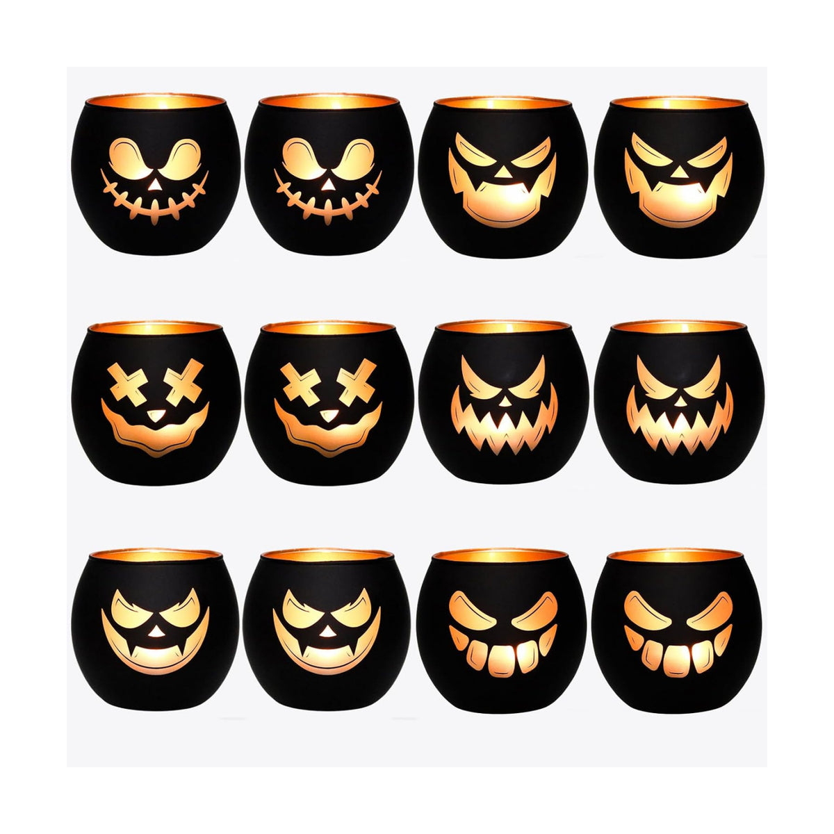 Jack O Lantern Votive Candle Holders for Indoor Outoddr Halloween Decor