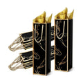 Fingertip WD 20 Pack Wine Gift Bags with Handles & Tissue Paper black
