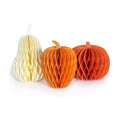 3PCS Paper Pumpkin Table Centerpieces, Pumpkins Honeycomb Centerpiece for Table Decorations with Thankful Signs for Fall, Halloween, Thanksgiving, Baby Shower, Birthday Party
