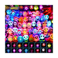 Tiaxidex 65PCS Halloween Light Up LED Rings, Non Candy Trick or Treats 3D Flashing Rings Toys Glow In the Dark Halloween Party Favor Ring Toy Gifts For Kids Adults Goodie Bag Stuffers