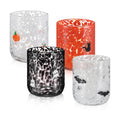 Skylety 4 Pcs Halloween Icon Glass Cups - Pumpkin, Ghost, Bat, Cat