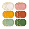 72 Pcs Boho Paper Plates 9 Inch Disposable