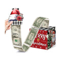 Christmas Santa Party Gifts, Merry Christmas Santa Cash Box, Christmas Money Gift Box with Xmas Hat Pull Out Card and Cash Holder, Xmas Money Gift Boxes for Boys Girls, Merry Christmas Party Decor