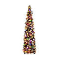 N&T NIETING Halloween Tree Decorations with Lights, 5FT, Black Purple
