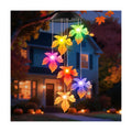 Winzwon Fall Decor Thanksgiving Decorations Solar Lights Wind Chimes