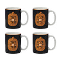 Oneida Vintro Halloween Porcelain Mug Set for 4, 10oz