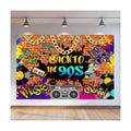 15x10FT 90s Party Decorations Backdrop Hip Hop Graffiti Retro Radio Fashion Brick Wall Photography Background Back to The 90s Themed Backdrop Banner Photo Shoot Props
