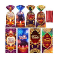 Yexiya 100 Pcs Diwali Halloween Cellophane Treat Bags with Ties