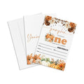 1st Birthday Party Invitation - Set Of 20 Fall Leaves & Pumpkin Pumpkin Invite Cards With Envelopes - Autumn Birthday Invitation Cards For Boys Girls - Thanksgiving Birthday Party Supplies Decor-A09