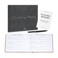 Funeral Guest Book - Celebration of Life Guest Book with Rollerball Pen for Memorial Service - Funeral Memory Sign in Books for Over 300+ Guests - Funeral Decorations with In Loving Memory Table Sign