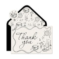 Whaline 24 Pack Wedding Thank You Cards Boxed Black Bow Greeting Note Cards Cake Disco Ball Flower Reception Card with Envelope Sticker for Bridal Shower Baby Shower Birthday Party