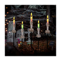 Halloween Pathway Lights, 5 Pack Candle Skull Hand Candle Holder, Waterproof Solar Halloween Led Lights, Indoor and Outdoor Party Home Garden Porch Decoration