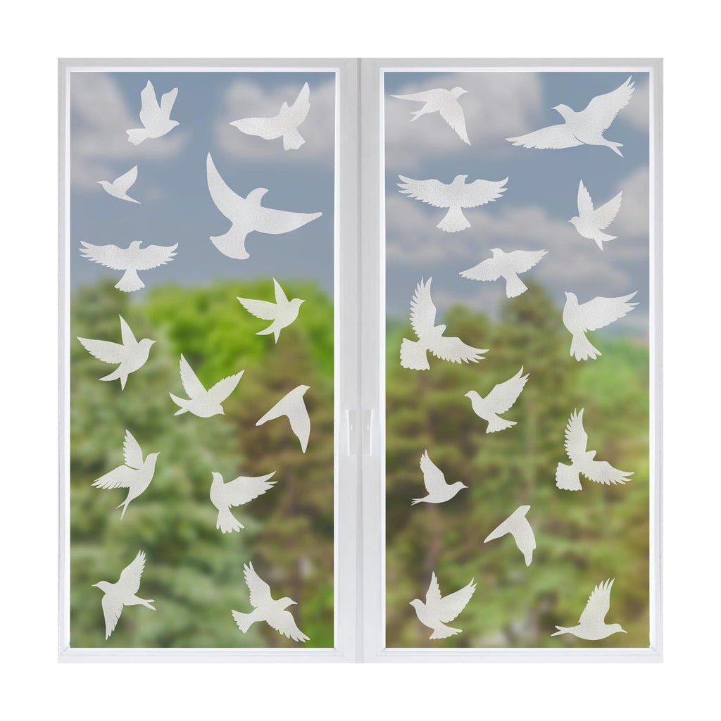 9 Sheets Bird Window Clings, Protect and Save Bird Strikes Window Stickers, Glass Door Stickers Decals, Stop Birds Flying into Windows Accessories Home Decorations
