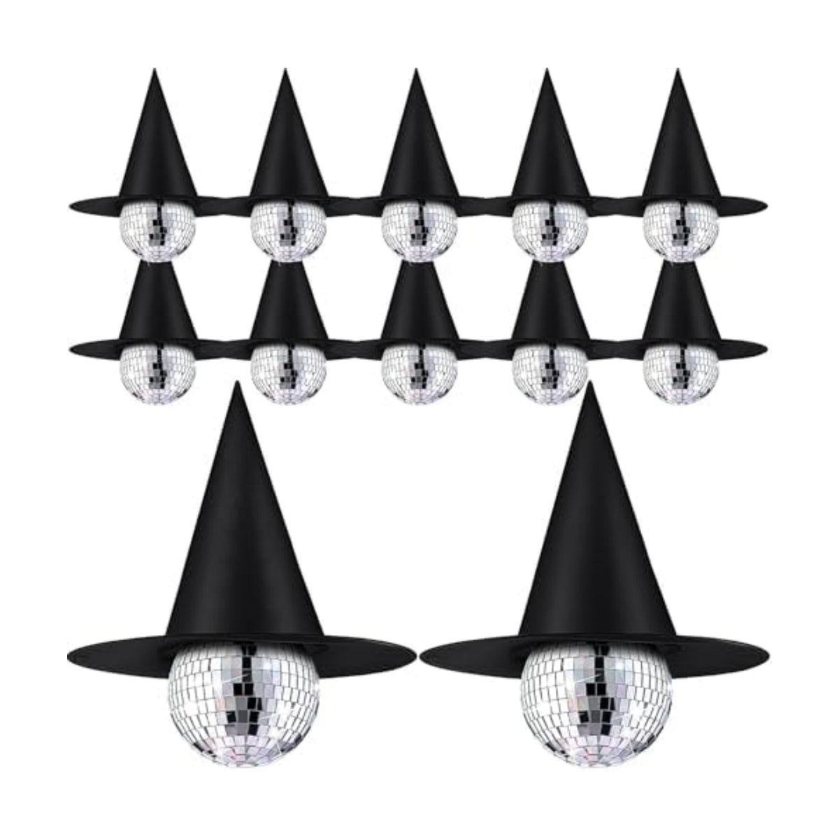 Seematn 12 Set Halloween Disco Decorations Hanging Disco Witch