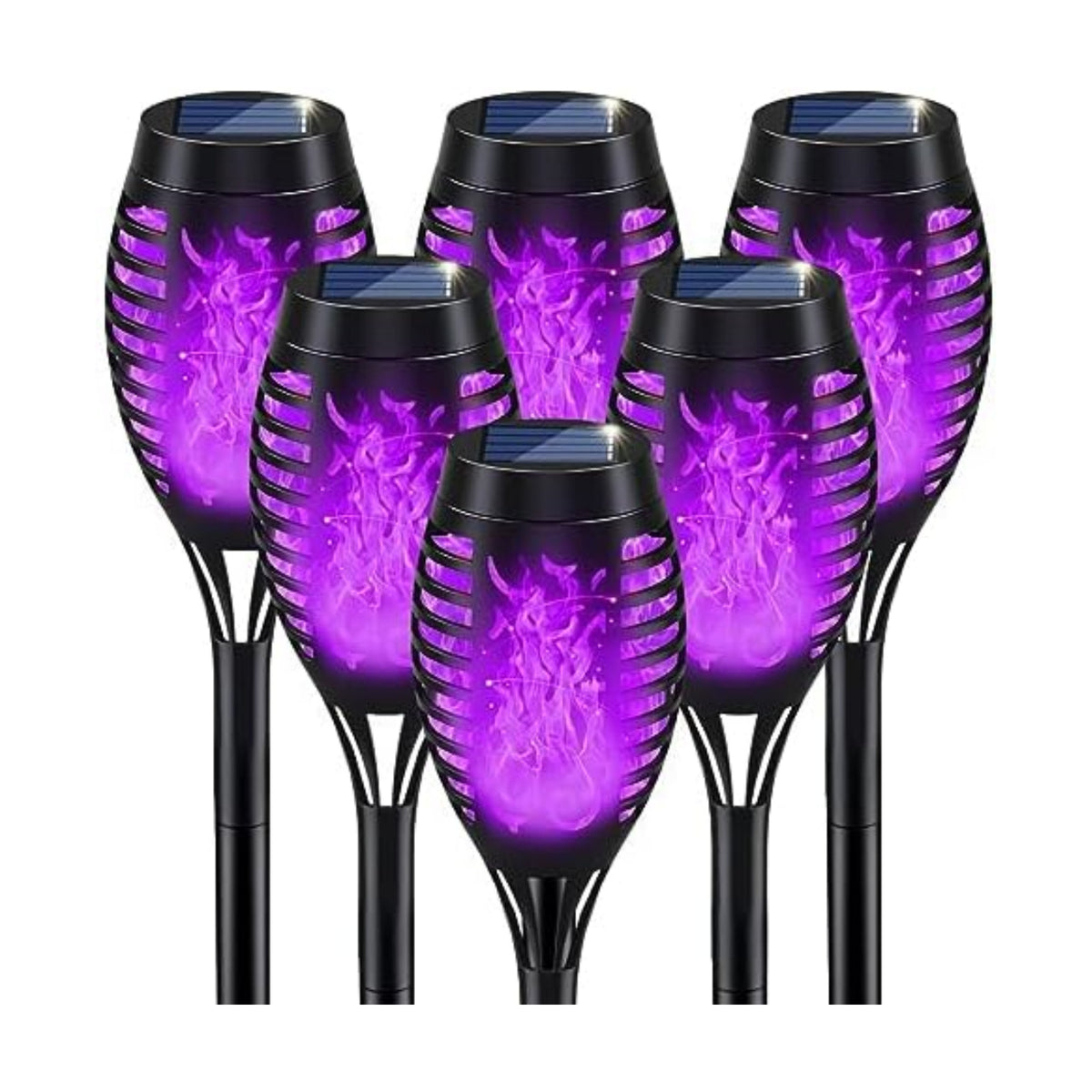 Halloween Decorations Outdoor Flickering Flame Purple Halloween Solar Light