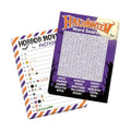 COCHIE 30 Players Halloween Party Games for Adults Family Office Large Groups, Horror Movie Name Pictionary Game, Riddle Game, Word Search Games with Answer Key (Halloween Purple)