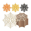 Wooden Halloween Ornaments to Paint Fall Decoration Cutouts Unfinished 24PCS 3.5 inches, DIY Blank Unfinished Wood Spider Web Ghost Skeleton Ornament for Home Harvest Crafts Hanging Autumn Decorations