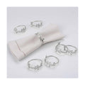 Thanksgiving Napkin Rings Set of 12, Thankful Napkin Holder for Autumn Harvest Festival Banquet Fall Serviette Buckles for Table Setting (Thankful Silver)