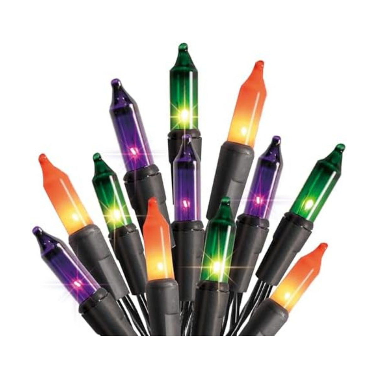 Dazzle Bright Purple Orange and Green Halloween Lights, 20FT 100 Count Mini String Lights, Waterproof Halloween Decorations for Outdoor Indoor Patio Home Party Garden Yard Decor