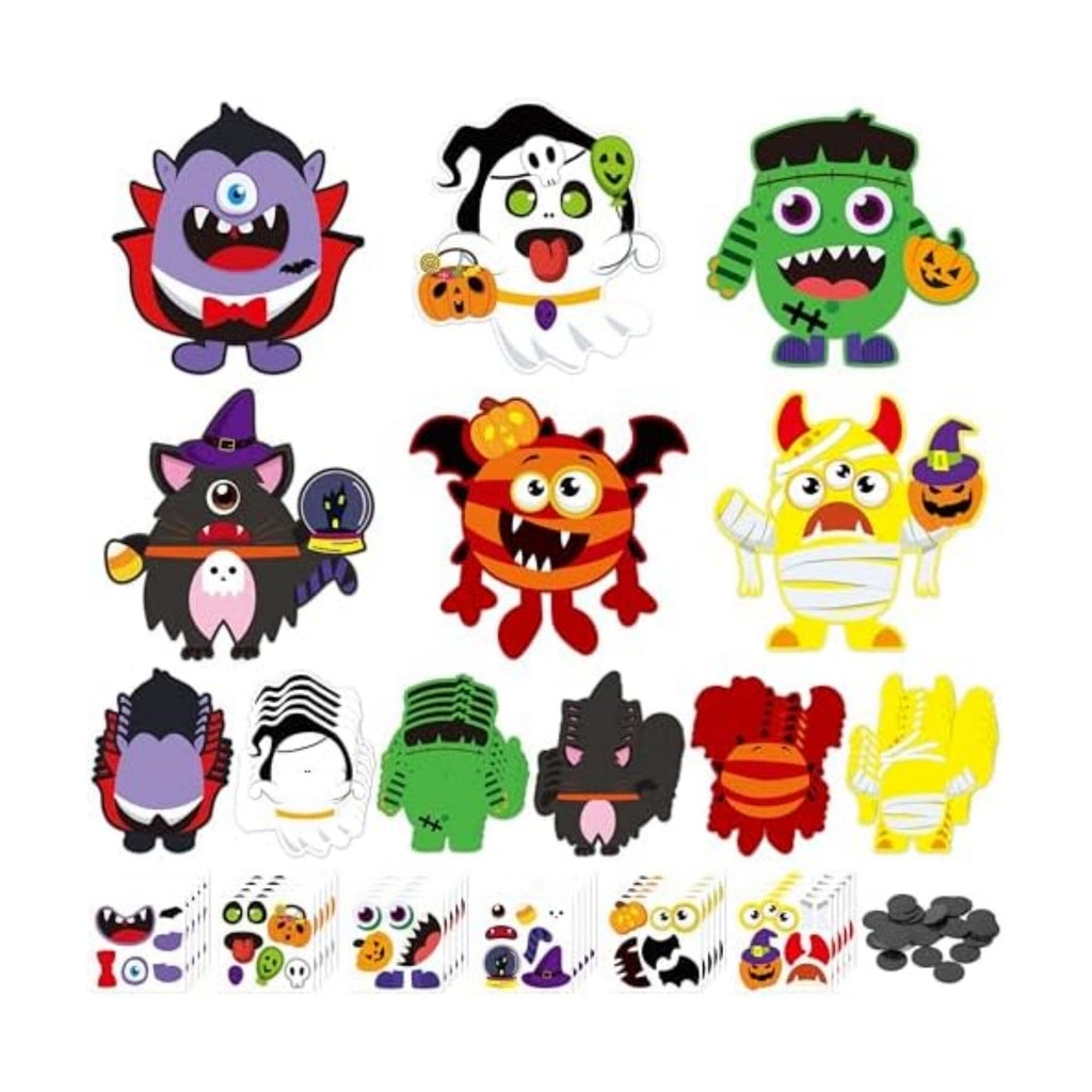 Haooryx DIY Halloween Monster Magnet Craft Make Your Own Halloween Sticker
