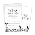 Halloween Party Invitations With Envelopes - We Are Just Dying - Minimalism Double-Sided Fill In Style Invitation Cards,Halloween Party Favor & Decorations(Pack Of 20) - A04