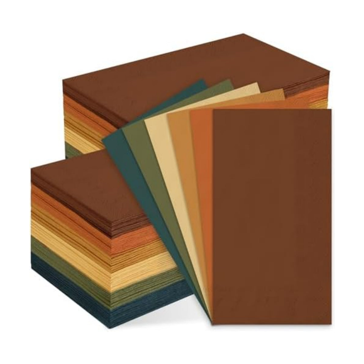 Whaline 120Pcs Fall Guest Napkins 6 Autumn Colors Disposable Napkin Multi-Color Paper Dinner Hand Towels for Fall Harvest Thanksgiving Tableware Supplies