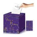 50Pcs Share a Memory Cards, Memory Box for Guest Ideas Celebration of Life Funeral Graduation Retirement Wedding Bridal Shower Birthday Anniversary, Purple