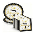 Dereinwo 50 Pcs Retirement Paper Plates and Napkins Set