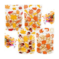 Hallswl 60pcs Fall Thanksgiving Pumpkin Treat Bags with Handle 9X6inch