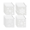 FOIMAS 300pcs Christmas Cellophane Treat Bags, Self Adhesive Snowflake Candy Cookie Bag Small Plastic Goodie Bags with Snowflake Bags for Xmas Party Favor Supply