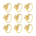 KPOSIYA Gold Napkin Rings Set of 200, Leaf Napkin Holder for Thanksgiving