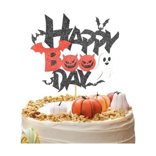 1 Pack Halloween Cake Toppers, Happy Boo Day