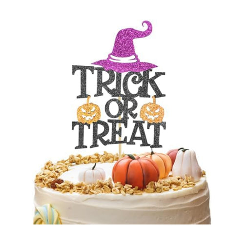 1 Pack Halloween Cake Toppers, Trick or Treat