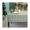 Green and White Gingham Tablecloth, Spring Plaid Waterproof Table Cover for St Patrick's Day, Indoor Dining, Kitchen Table, Garden Picnic, Washable Rectangle Tablecloth, W60 x L60 in