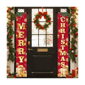 Nuxovilar Merry Christmas 2Pcs Door Cover Banner,71x12In Polyester
