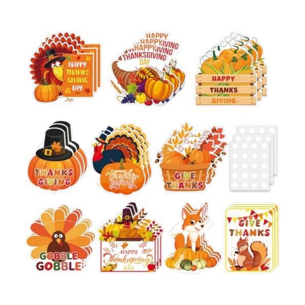 30Pcs Thanksgiving Gift Card Holder Fall Greeting Cards Sleeves