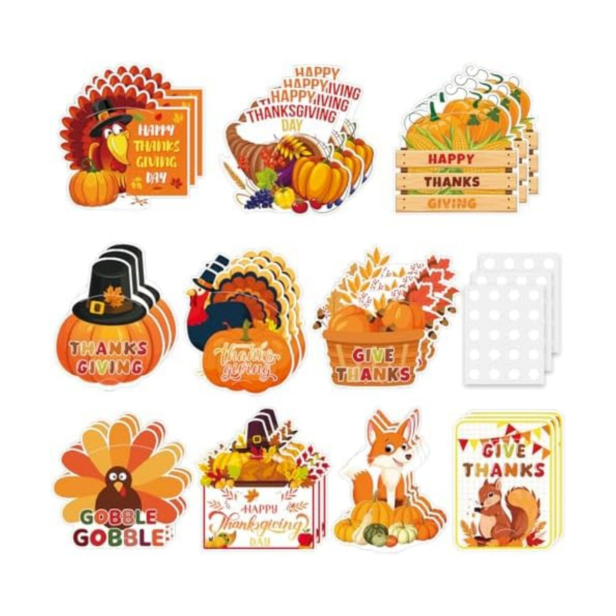 30Pcs Thanksgiving Gift Card Holder Fall Greeting Cards Sleeves