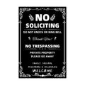 No Soliciting & No Trespassing Chic Metal Signs for Yard