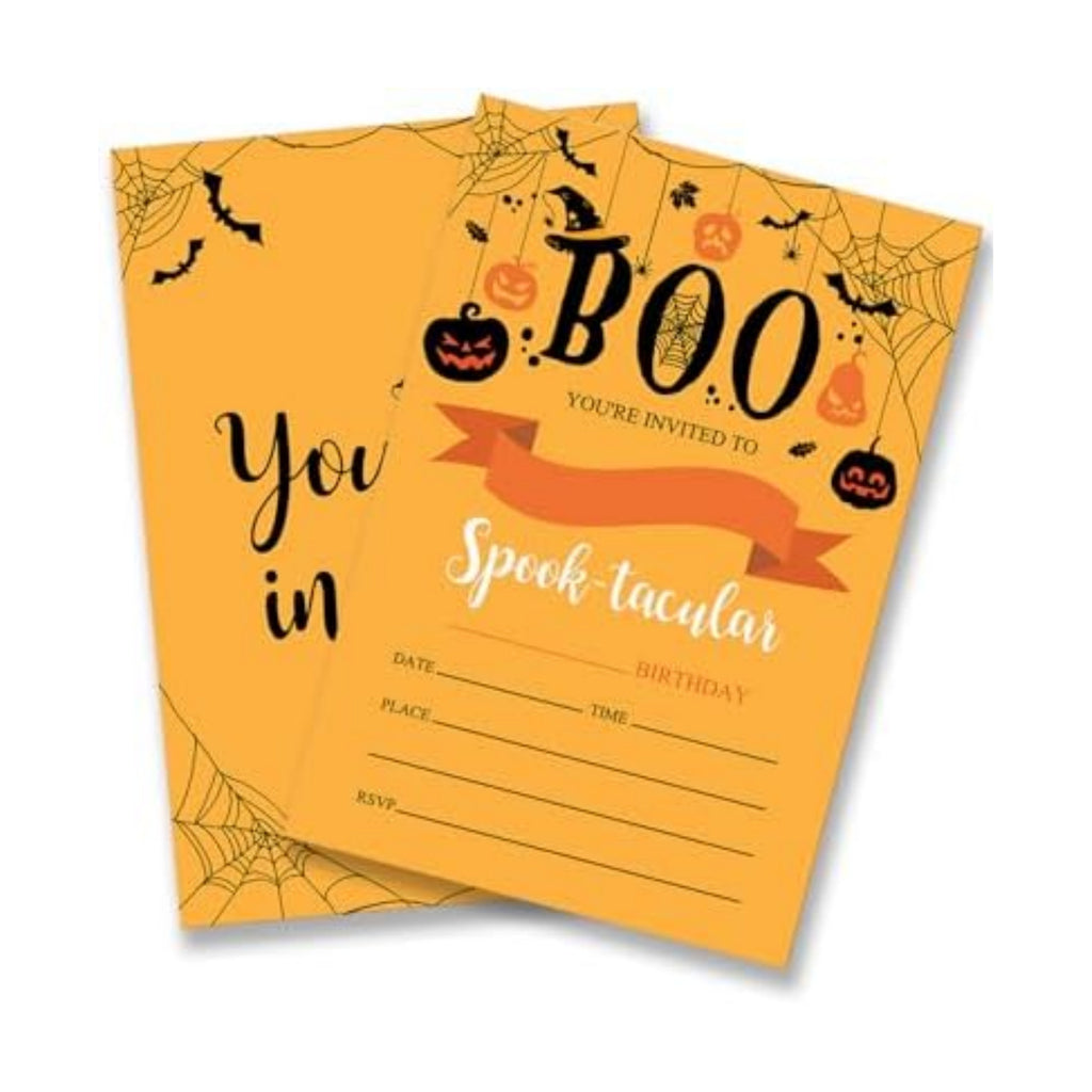 Dumyum 20 Halloween Birthday Invitations with Envelopes