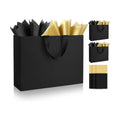 Epoesch 3 Pack Extra Large Black Gift Bags with Handles and Tissue Papers