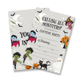 Dumyum 20 Halloween Costume Birthday Invitations, Spooky Halloween
