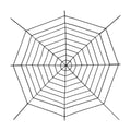 12 FT 9-Ring Spider Web Halloween Decorations, Giant Rope Fake Spider Web for Scary Haunted House, Outdoor Yard, Porch, Wall, and Spooky Trick-or-Treat Hanging Party Decor (Black)