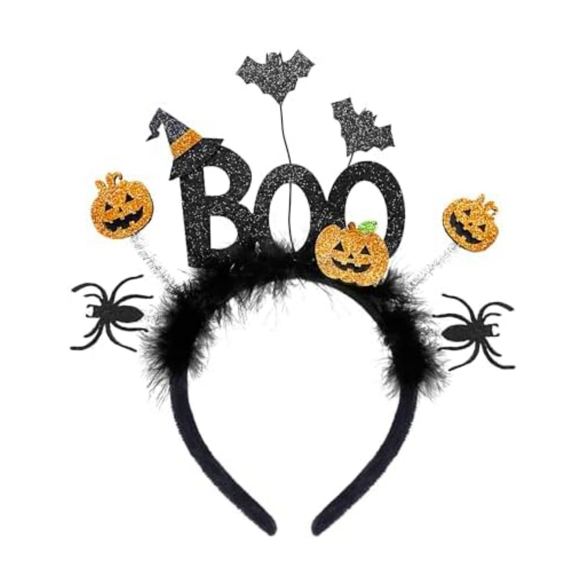 Cute Halloween Headband BOO Ghost Headband Sparkling Halloween Headbands for Halloween Costume