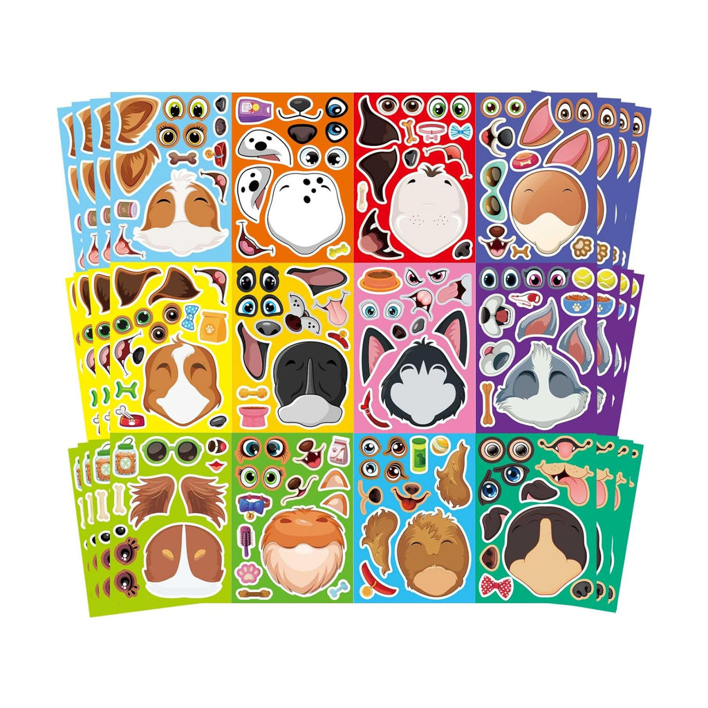 Dog Stickers,Make a Face Stickers for Kids, Make Your Own Dog Sticker